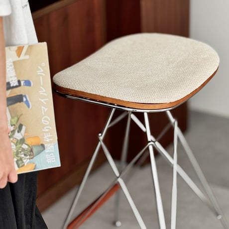 chair-03111　Fabric Seat  Wire Frame Counter Chair H69cm