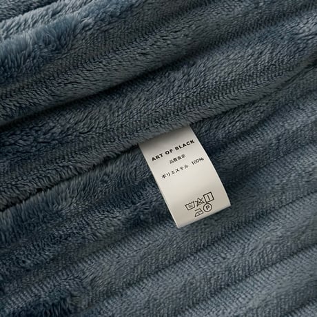 pillowcase-03014　Striped Rabbit Fur Fluffy Blanket and Pillowcase/Set of 2