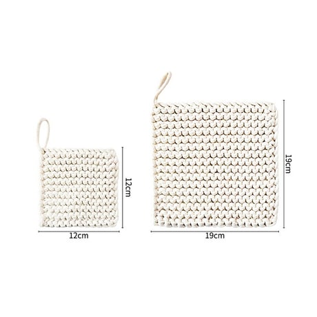 potstand-03012　Square Cotton Rope Knitted Pad Trivet Coaster