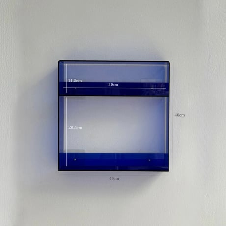 wallrack-03057　Color Acrylic Open Wall Shelf 2Tier