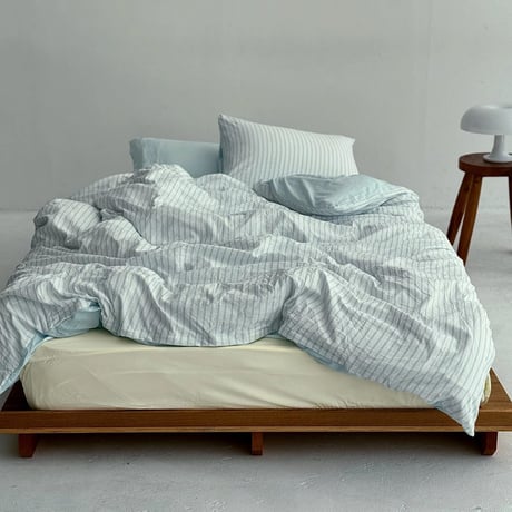 beddingsets-03028　Blue Stripe Bedding Sets
