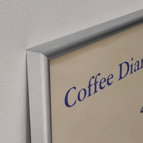 poster-03179　Coffee Diary Cafe Poster with Silver Frame 30×40cm
