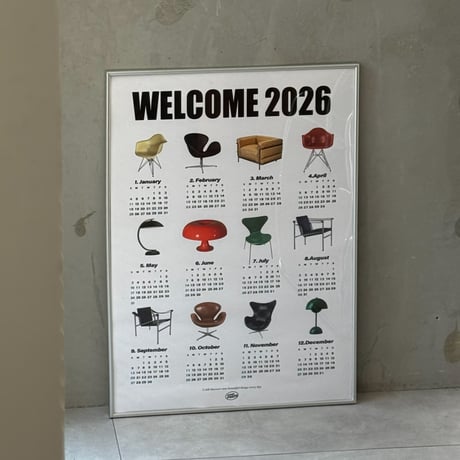 poster-03127　Mid-Century Style 2026 Calendar 70×50