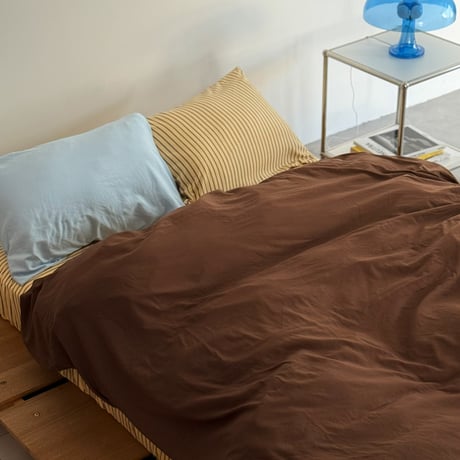 beddingsets-03147　Yellow×Brown×Light Blue Bedding Set