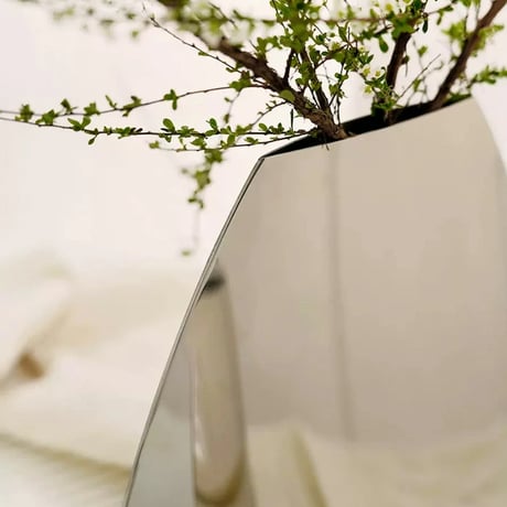 flowervase-03294　Stainless Steel Mountain Form Flower Vase
