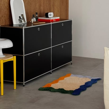 mat-03098　Multicolor Wave Rug 60cm×90cm
