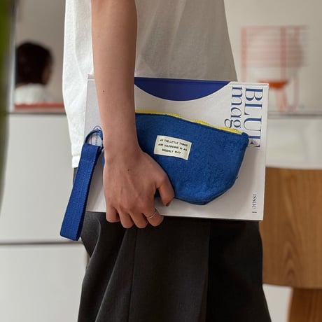 pouch-03004　Pile Fabric Pouch with Hand Strap