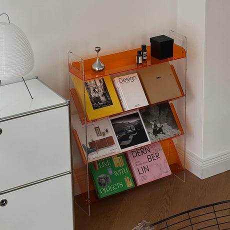 rack-03085　Bicolor Acrylic Display Magazine Rack