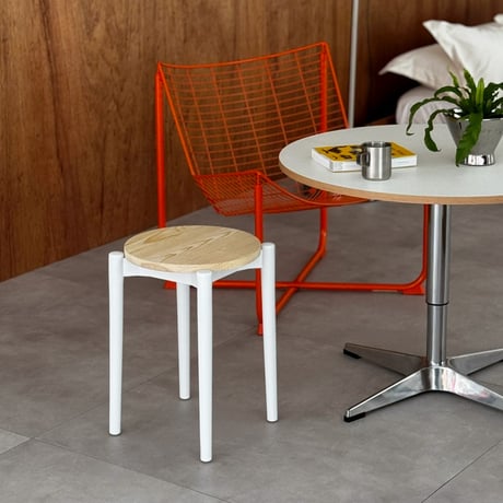 stool-03055　Color Leg Wood Stool