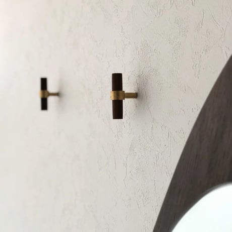wall-03029　Walnut×Brass Hook