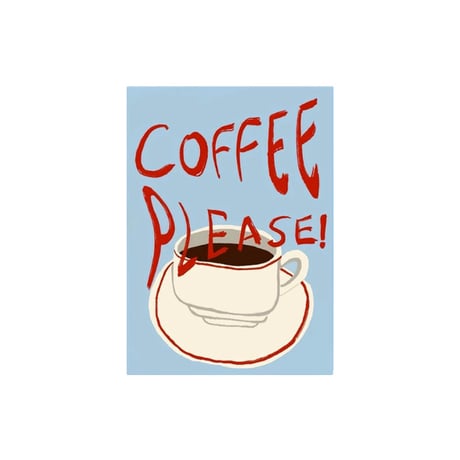 poster-03180　COFFEE PLEASE Silver Frame Cafe Poster 30×40cm