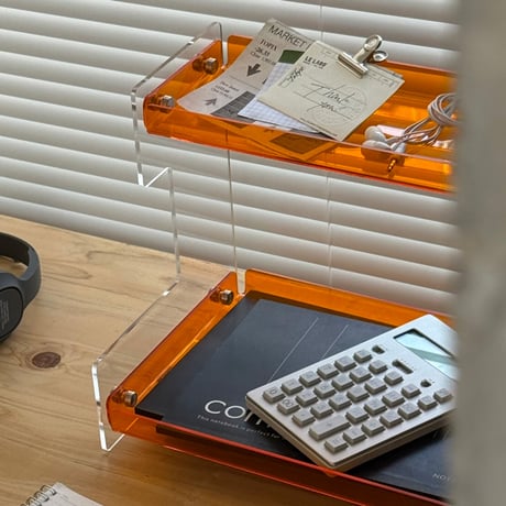 rack-03109　Color Acrylic Two-Stage Display Rack