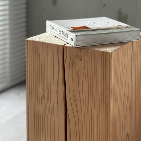 table-03069　Cedar Side Table Stool Japanese Cedar