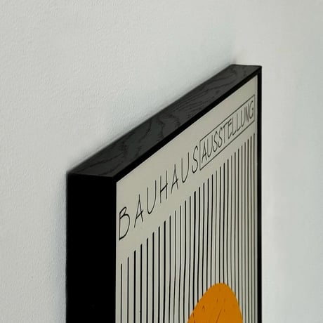 poster-03124　Retro Bauhaus Vintage Sunset Black Frame Art Poster 50×35