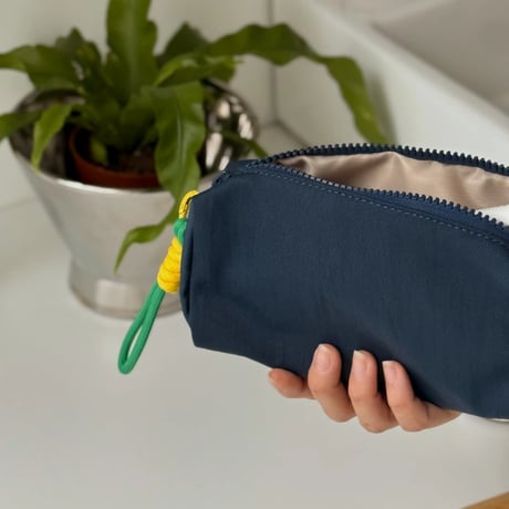 stationery-03035　L size Water Repellent OXFORD Fabric Colored Pencil Case Pouch with Strap