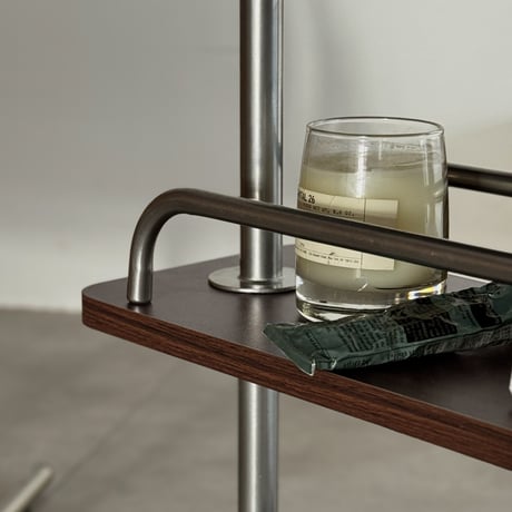 wagon-03039　3-Tier Wood Shelf Wagon with Casters