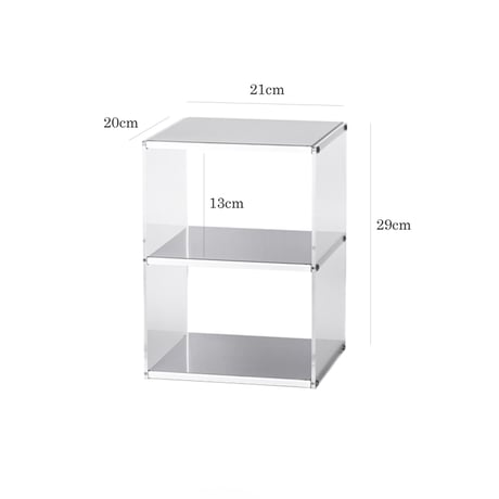 rack-03125　2-tier Stainless×Clear Plate Display Rack