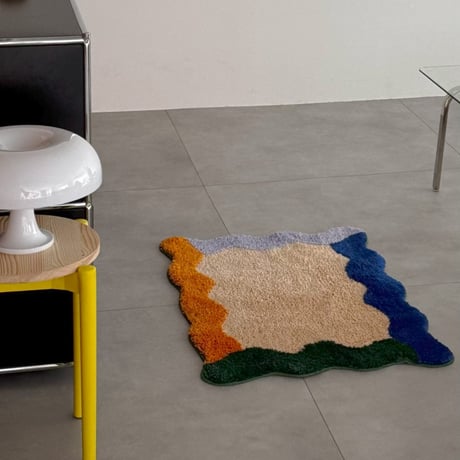 mat-03098　Multicolor Wave Rug 60cm×90cm