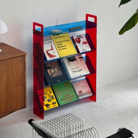 rack-03085　Bicolor Acrylic Display Magazine Rack