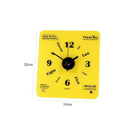 clock-03121　Graphic Color Acrylic Panel Desk Clock Silent