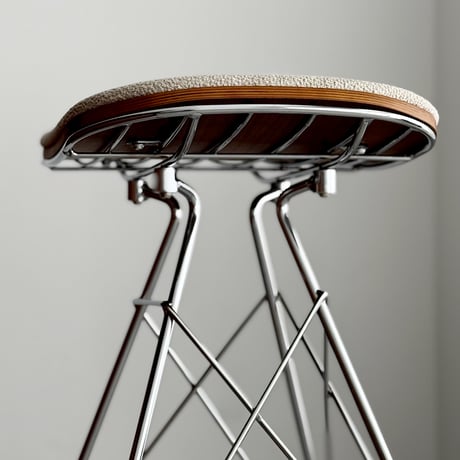 chair-03111　Fabric Seat  Wire Frame Counter Chair H69cm