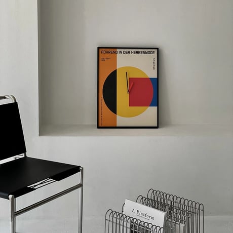 clock-03041　BAUHAUS Art Panel Wall Clock Silent
