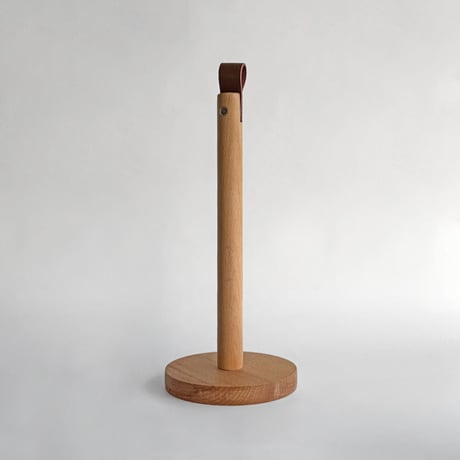 kitchen-03034　Natural Wood×Vegan Leather Kitchen Paper Holder