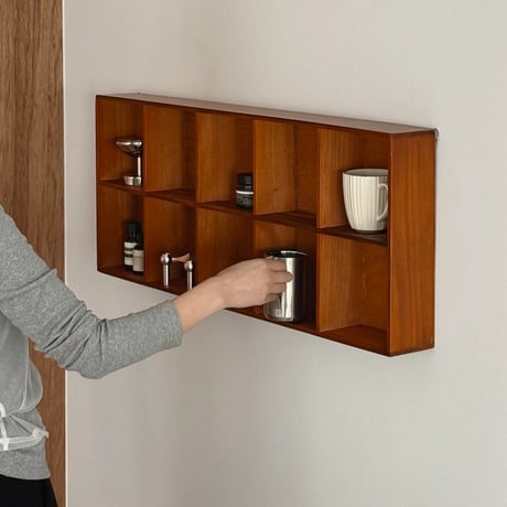 wallrack-03052　Natural Wood Wall Shelf 82×33