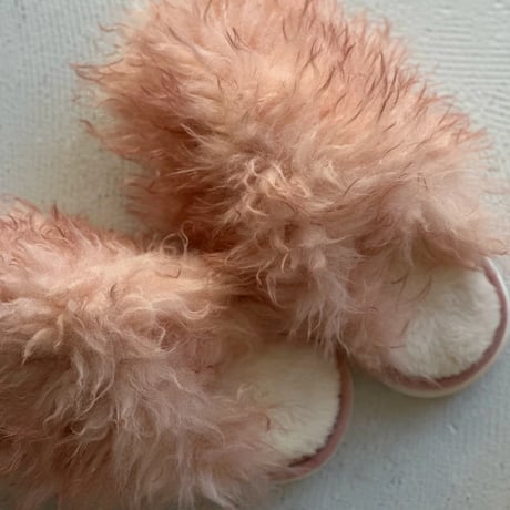 slipper-03005　Tibetan Lamb Eco Fur Room Shoes Slippers