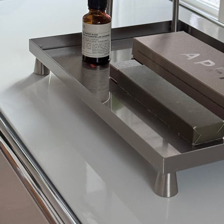 rack-03113　Stainless Steel Hairline Finish 2 Tier Display Rack