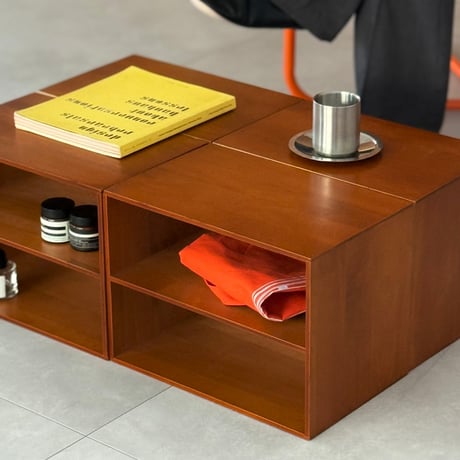 rack-03106　Natural Wood Bookshelf Table Bench