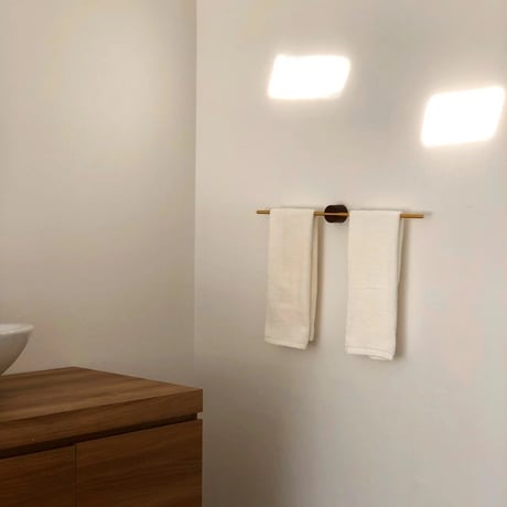 wall-03064　Gold x Wood Pattern Towel Hanger Wall Hanger Bar