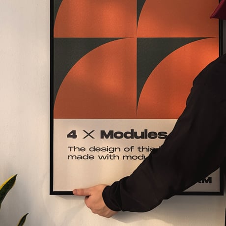 poster-03160　4×Modules Art poster with frame 70×50cm