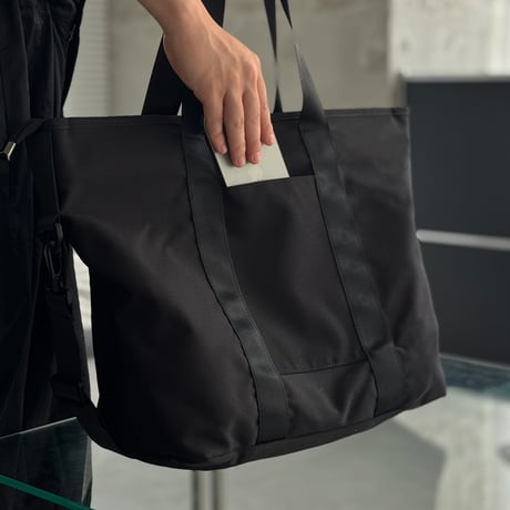 bag-03116　Waterproof GYM Black Tote Bag