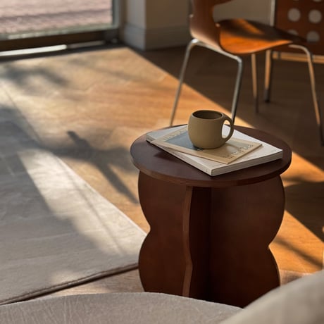 stool-03061　Natural Wood Cloud Leg Stool