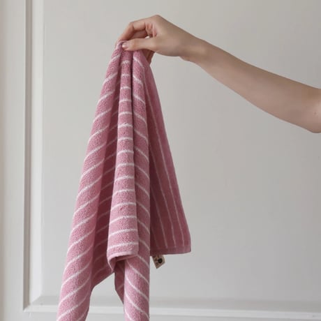 towel-03026　PK Color Pencil Stripe Bath/Face Towel