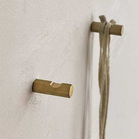 wall-03030　Brass Wall Hook Hexagon B
