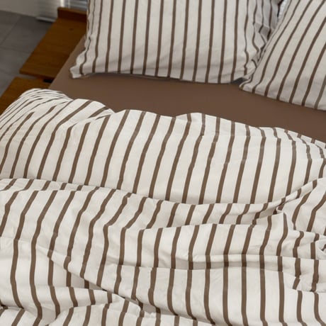 beddingsets-03136　Stripe×Brown Stripe Bedding Sets