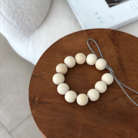 interior-03019　Natural Wood Ball Curtain Holder Sold Individually