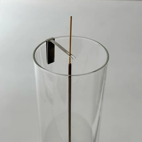 incenseholder-03060　Fork Brass Glass Incense Holder