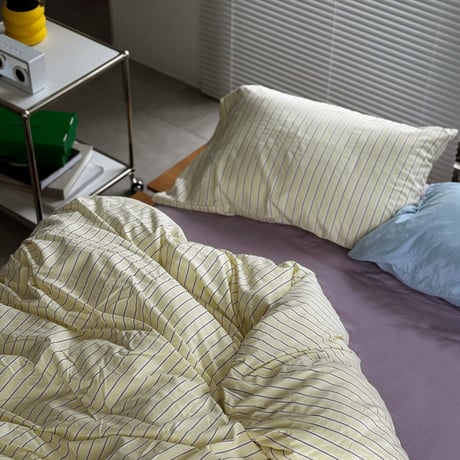 beddingsets-03124　Yellow×Purple Stripe Bedding Sets