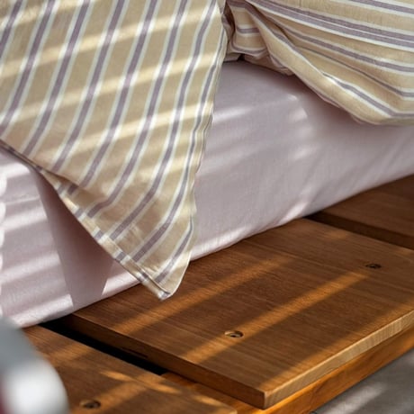 beddingsets-03114　Beige×Purple Stripe Bedding Sets
