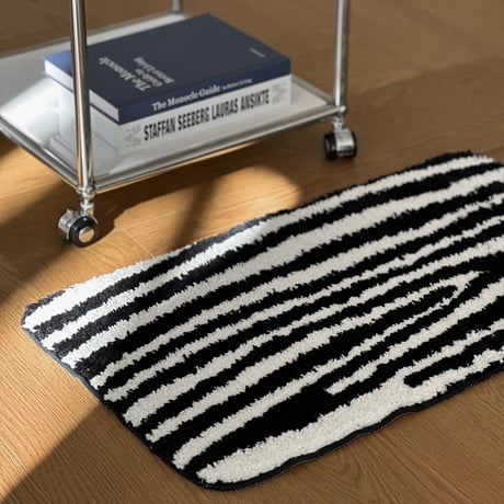 rug-03083　Zebra Monotone Rug