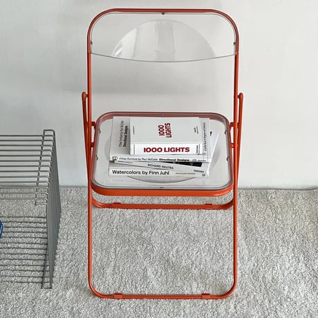 chair-03090　Color Frame Clear Folding Chair