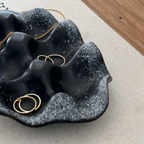 plate-03109　Ceramic Wave Design Accessory Tray