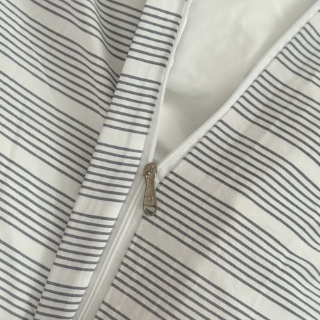 beddingsets-03122　Charcoal×White Stripe Bedding Sets