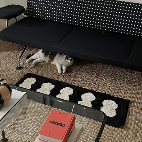 rug-03061　Twindot Bicolor Long Rug 40×120/50×160