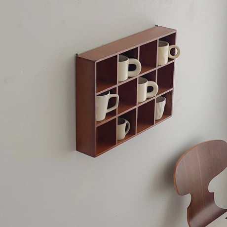 wallrack-03049　Natural Wood Cup Shelf 52×40