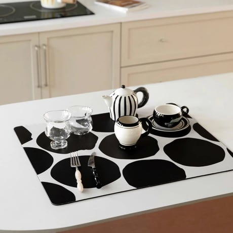 mat-03081　Monotone Design Diatomaceous Earth Absorbent Mat 30×40/50×60