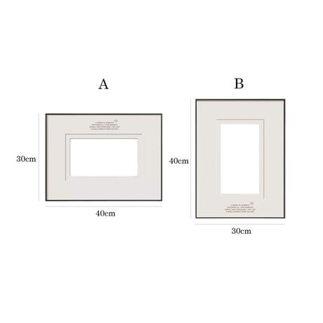 poster-03169　Black Frame Art Mirror 30×40cm